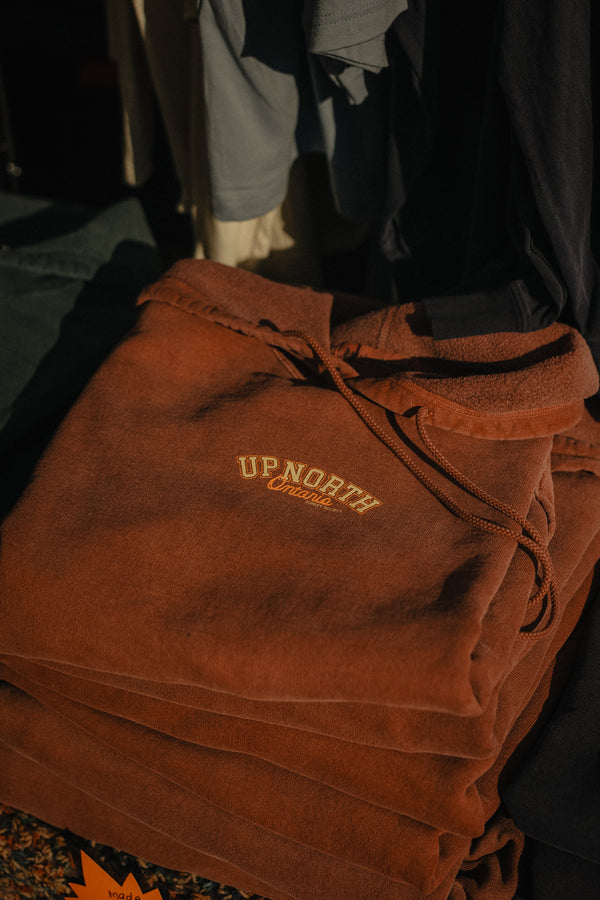 Up North Ontario Hoodie - Red Afterglow