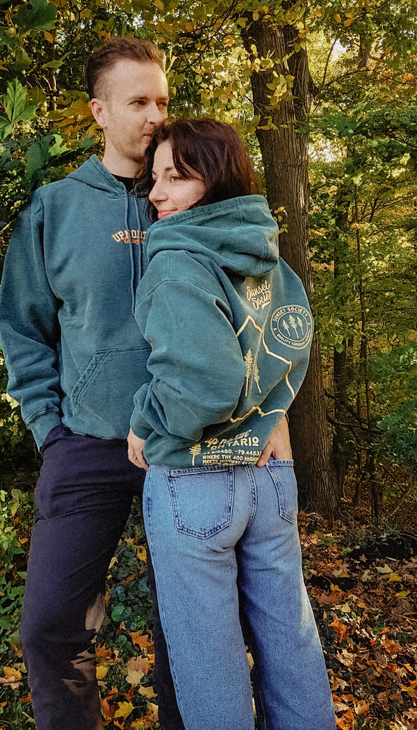 Up North Ontario Hoodie - Teal Appeal S