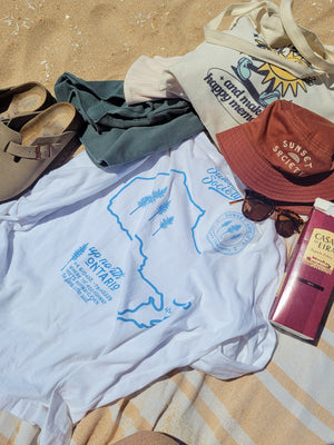 Up North Ontario Long Sleeve Tee - Beach Day Blue S