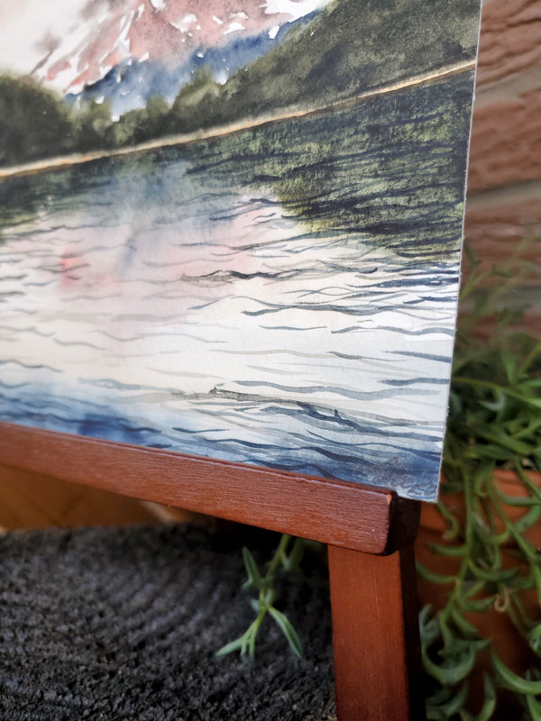 Mountain Lake Landscape Wall Art No.1 | Watercolor Print