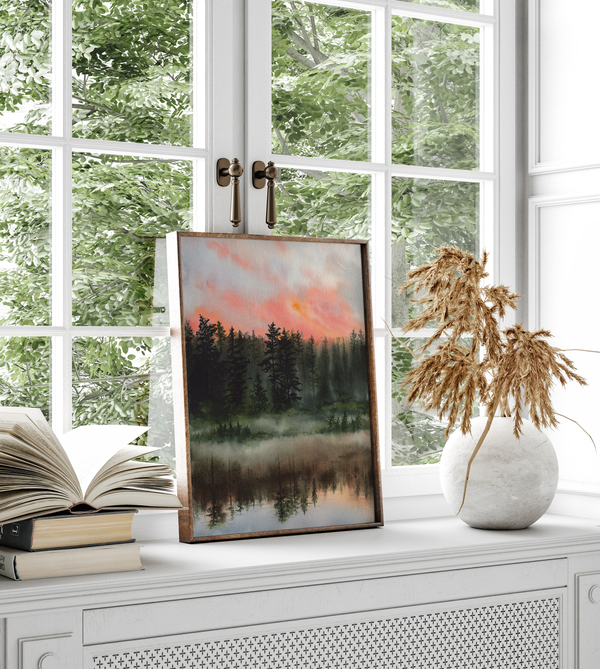 Rockwood Morning Dew Ontario Lake | Watercolor Art Print