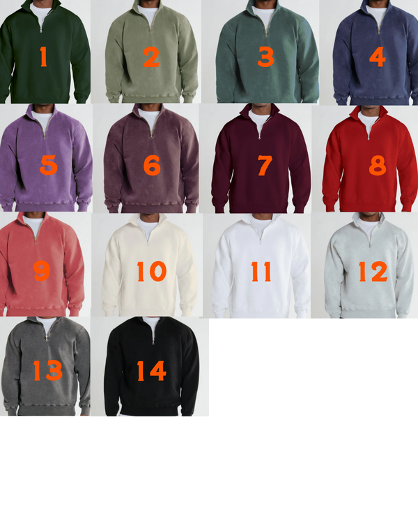 Sunset Society 1/4 Zip Sweatshirt | CUSTOM COLOUR