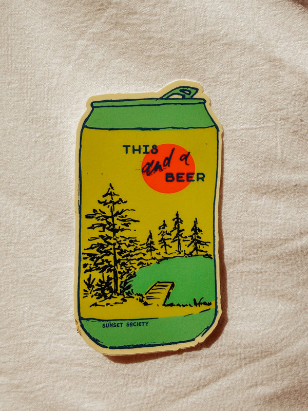 This and a Beer | Vinyl Sticker