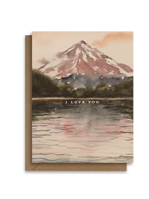 I love you | Painted Mountain Landscape Anniversary Card