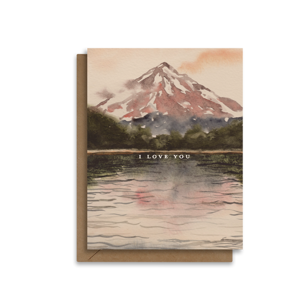 I love you | Painted Mountain Landscape Anniversary Card